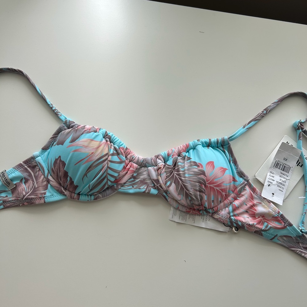 Rhythm Tropical Print Bikini Top